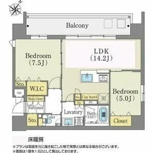 アヴァンセテラス白壁【2階】の間取り