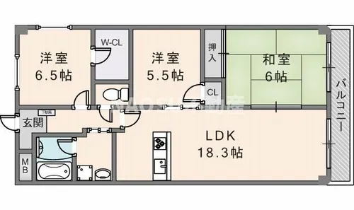 グランドヒルズ【205号室】の間取り