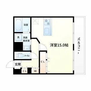 内外うつぼビル【11階】の間取り