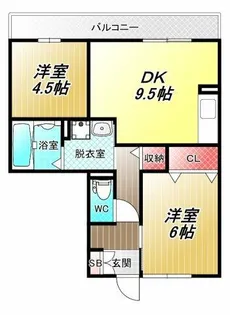 レフィナードカルチェ C棟【3階】の間取り