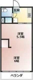 花ノ木アパート【E号室】の間取り