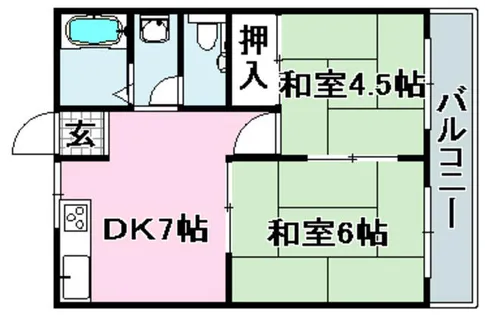 サンハイムツルノ【303号室】の間取り