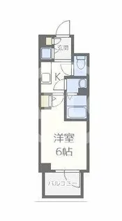 エスリード難波ステーションゲートノーステラス【3階】の間取り