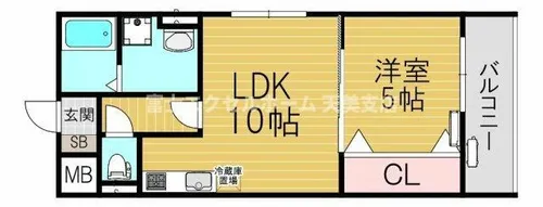 EXハイツ南住吉Ⅰ【2階】の間取り