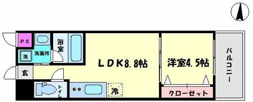 Warm天下茶屋【5階】の間取り
