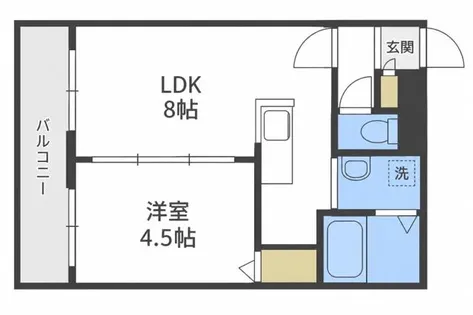 ベルガモ東区役所前【402号室】の間取り