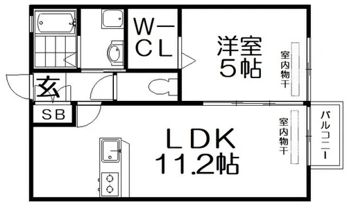 エミネンス牧野【2階】の間取り