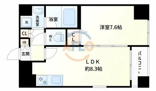 D-Rest Nakanoshima【5階】の間取り