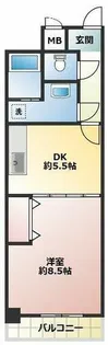 ブランメゾン八龍【6階】の間取り