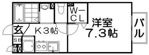 シュエット【1階】の間取り