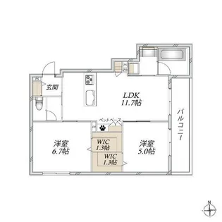 HEBEL MAISON My Plis【203号室】の間取り