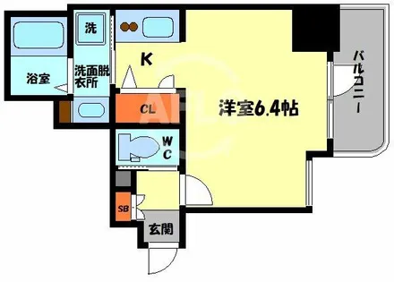 レオンコンフォート大手前ラトゥール【5階】の間取り