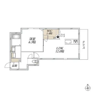 HEBEL MAISON My Plis【105号室】の間取り