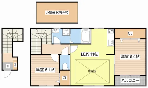 ラックハイム【202号室】の間取り