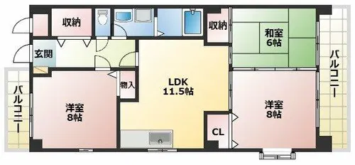 エステート石園【1階】の間取り