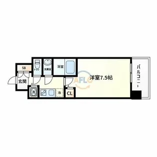 リッツ桜宮パークフロント【5階】の間取り