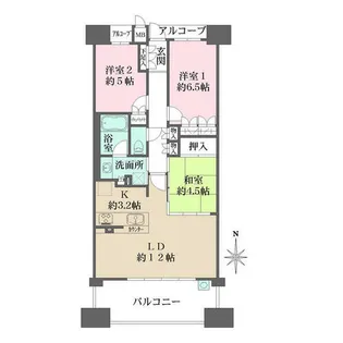 BELISTA神戸旧居留地【1208号室】の間取り