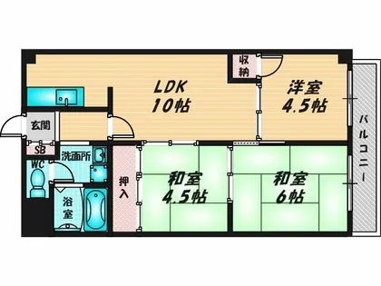カーサ・ベージュ【2階】の間取り