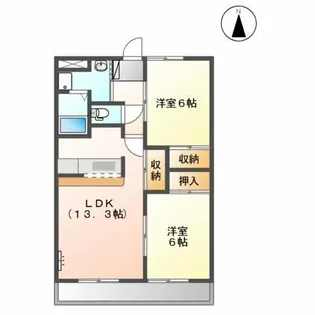 サンフォレスト星崎【2階】の間取り