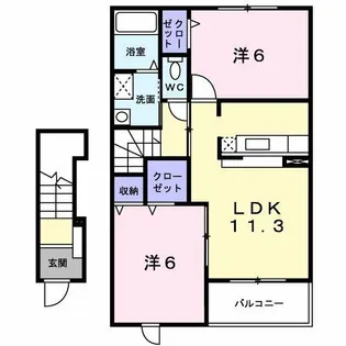 ヴィサージュ【2階】の間取り