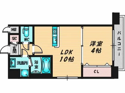 SK RESIDENCES 放出【3階】の間取り