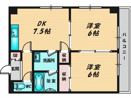 パシフィック高井田本通【3階】の間取り