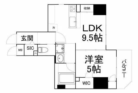 La CASA上汐【4階】の間取り