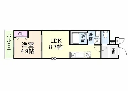 フジパレス長原ノース【3階】の間取り