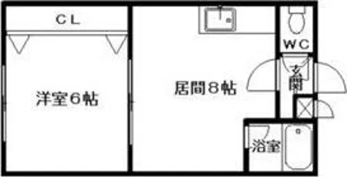 ノースランド芦屋【1階】の間取り