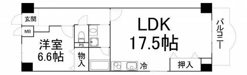 イーストリバーヒル【4階】の間取り