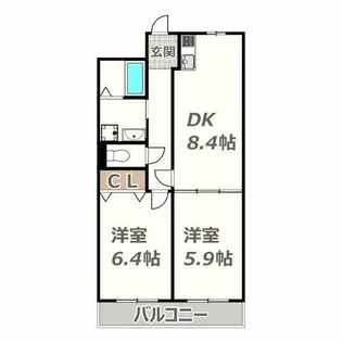 ニューラージあびこ【302号室】の間取り