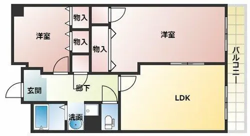 サニーヒル忍ケ丘【1階】の間取り