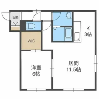 blanc(ブラン)本町【101号室】の間取り