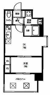 プライマル南森町【4階】の間取り