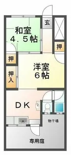 第1太陽ハイツ【2階】の間取り