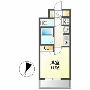 プレサンス鶴舞駅前ブリリアント【602号室】の間取り