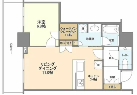 グランドメゾン新梅田タワーTHE CLUB RESIDENCE【27階】の間取り