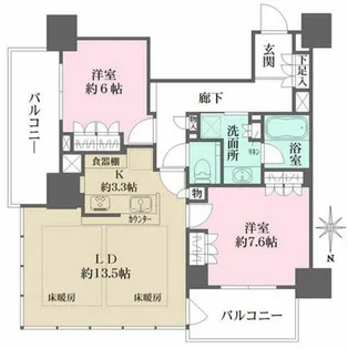 グランドメゾン新梅田タワーTHE CLUB RESIDENCE【10階】の間取り
