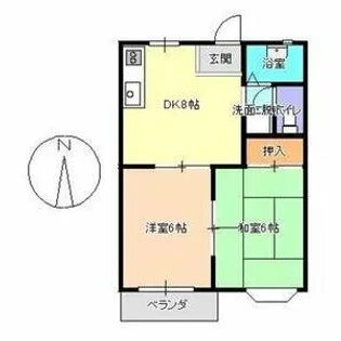 グリーンゲーブル【2階】の間取り