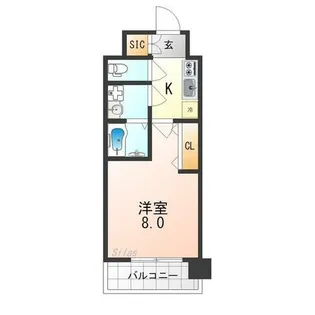 エステムコート京都西大路【7階】の間取り