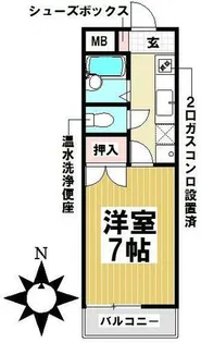 サンMTT【208号室】の間取り
