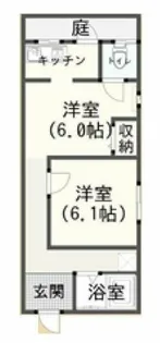 八尾市太田新町アパート【101号室】の間取り