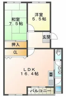 星陵台住宅2号棟【5階】の間取り