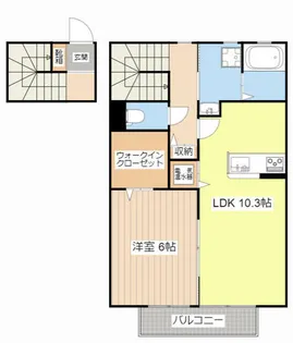 エルメゾン栗東【2階】の間取り