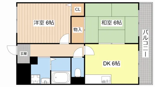 メゾン東陽【201号室】の間取り