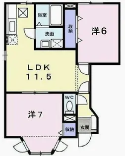 シャルマン北野A【1階】の間取り