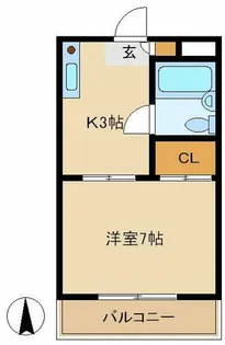 ピュア南塚口【4階】の間取り