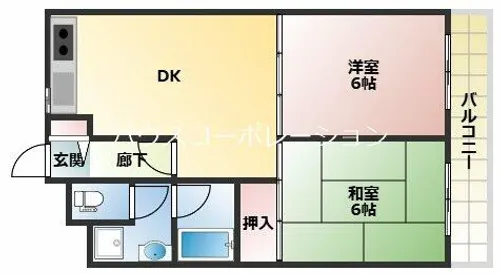 エスパシオ塚口【1階】の間取り
