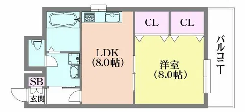 パシフィック神戸桜筋北館【7階】の間取り