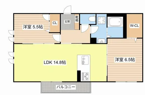 シャーメゾン ベルヴィル【203号室】の間取り